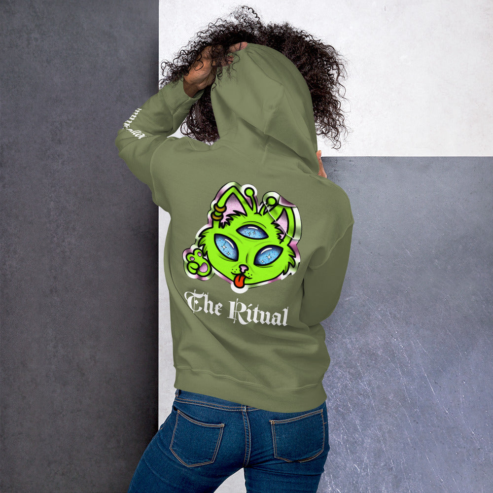 Ritual “Space Kittie” sticker series hoodie